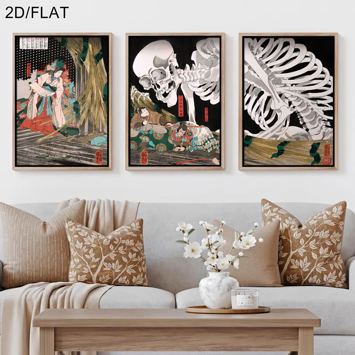 Home Decor Design Interior - 3pcs Retro Japanese Takiyasha The Witch