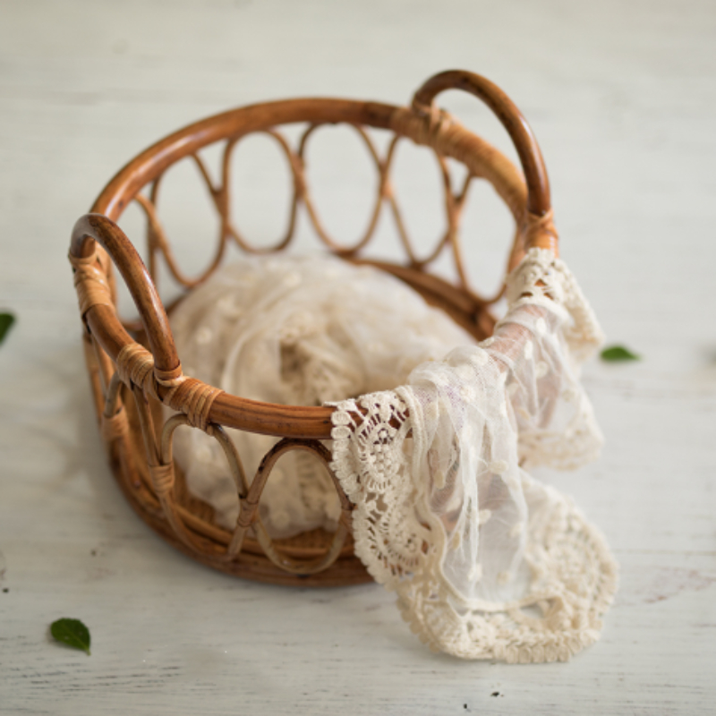 Home Decor Rattan - Baby Rattan Basket Newborn Photography Props