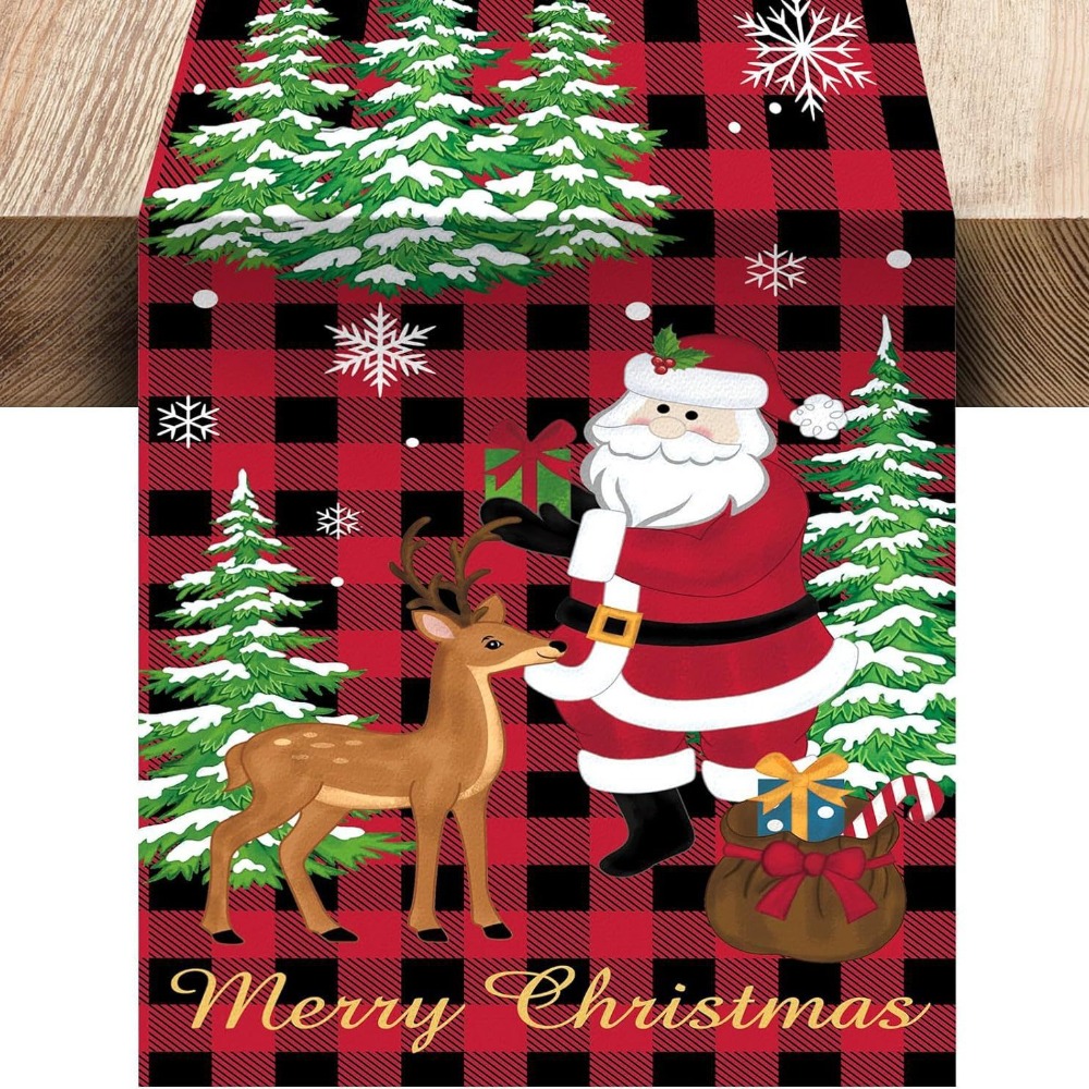 Home Decor Halloween - New Santa Claus Christmas Table Runner