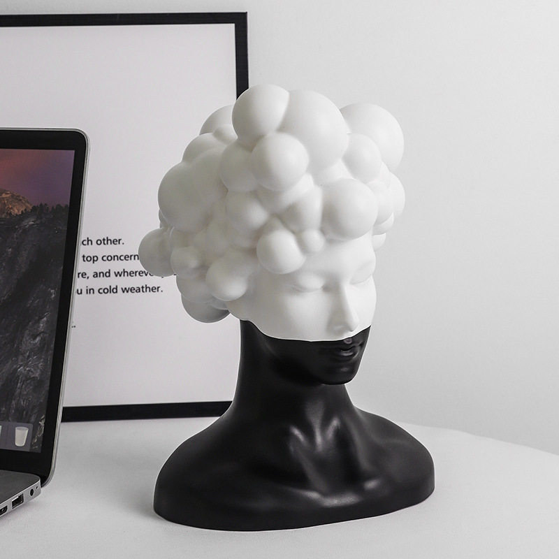 Abstract Sculpture Resin - 1Pcs Creative Black and White Woman