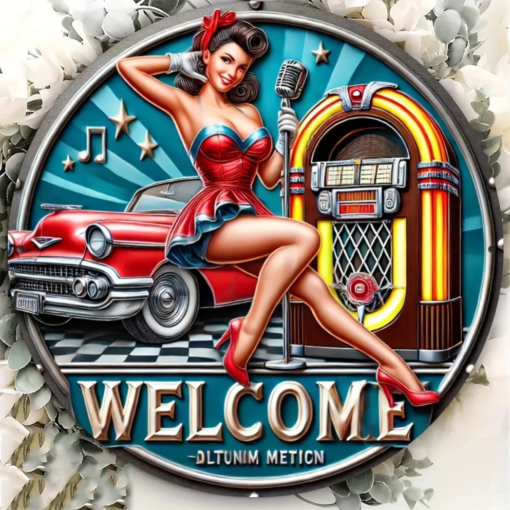 Home Decor Design Interior - Vintage Iron Wall Art: Glamorous Microphone