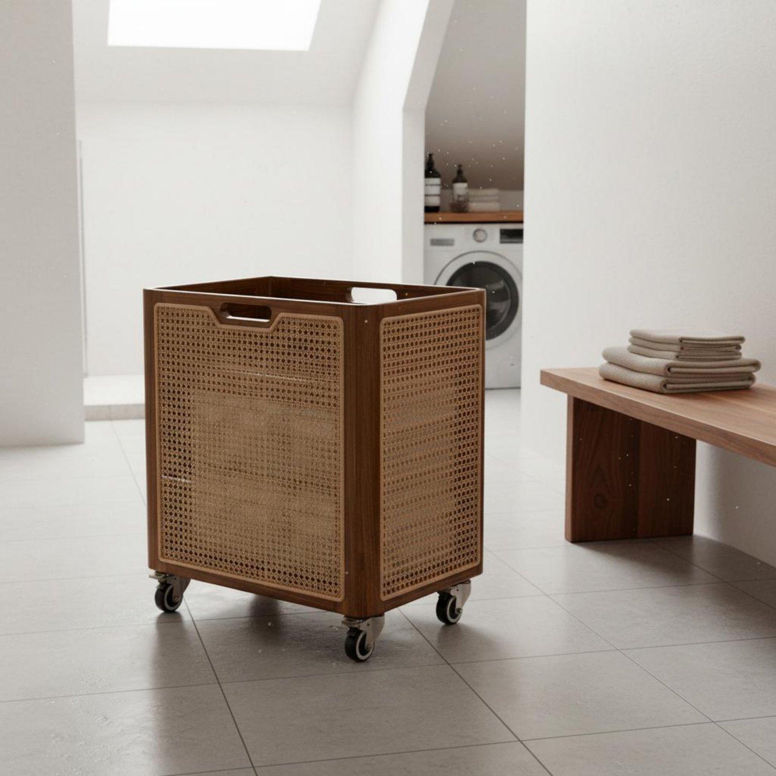 Wooden Laundry Hamper Decorati - Home Decor Hampers ulasan dan harga