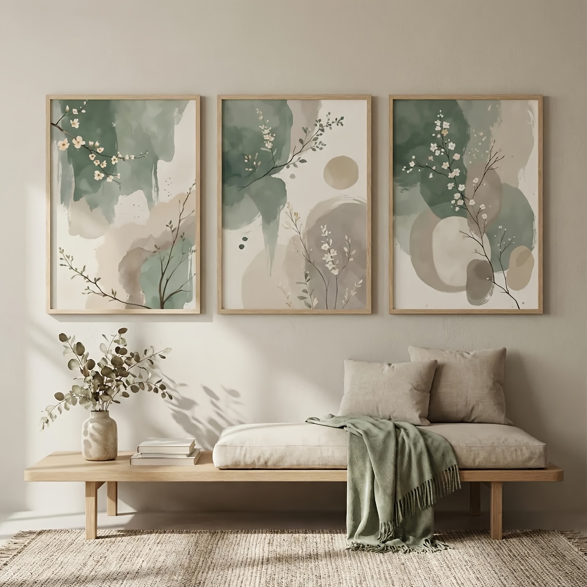 3pcs Japanese-Style Plant Canv - Home Decor Design Interior ulasan dan harga