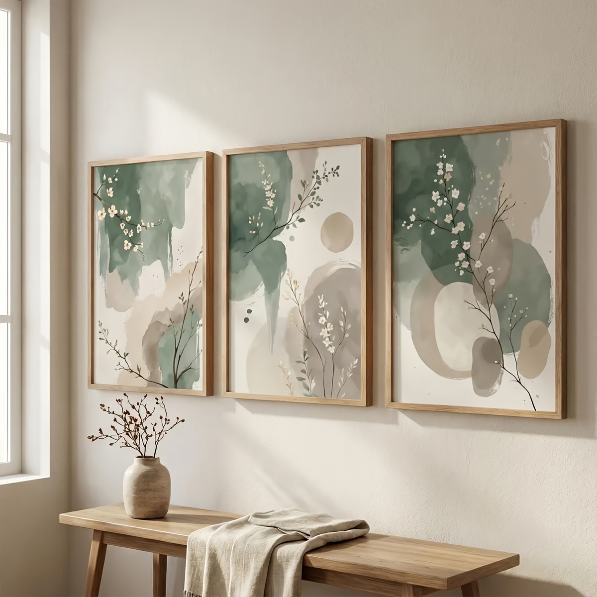 3pcs Japanese-Style Plant Canv - Home Decor Design Interior ulasan dan harga