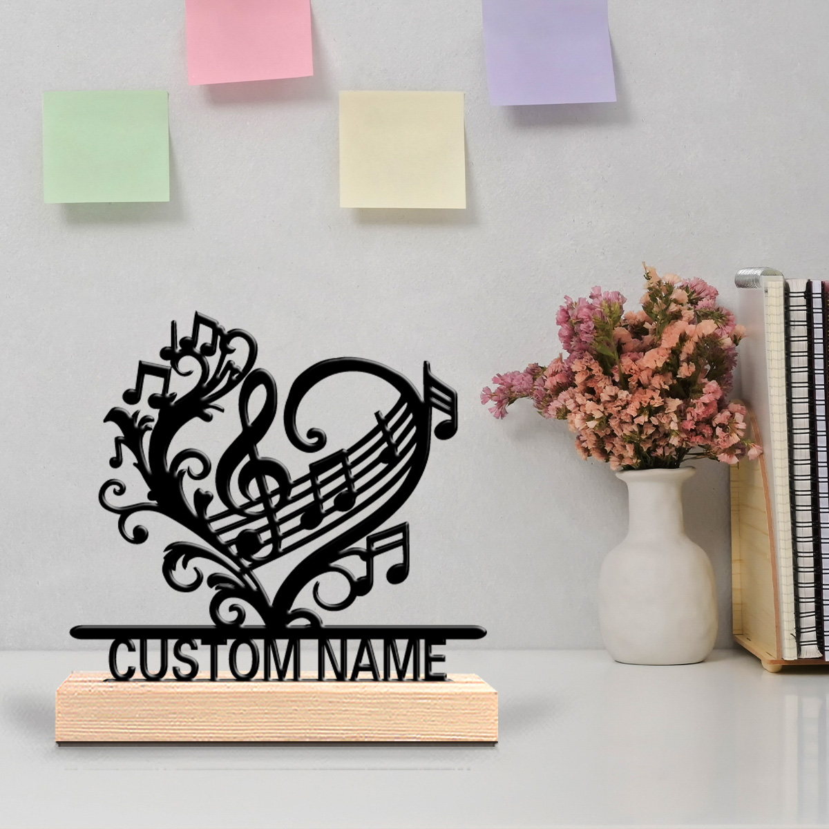 1pc music flower Custom Text M - Home Decor Flowers ulasan dan harga