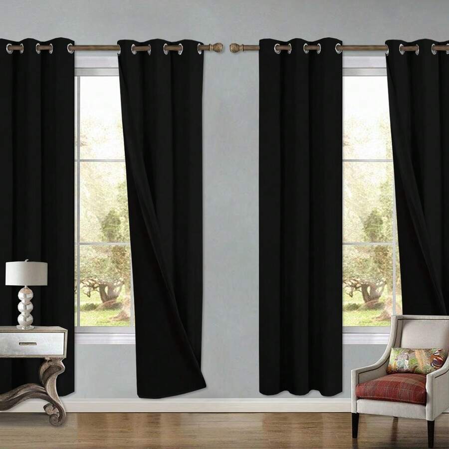 4 Panels 100% Blackout Curtain - Blackout Curtains ulasan dan harga