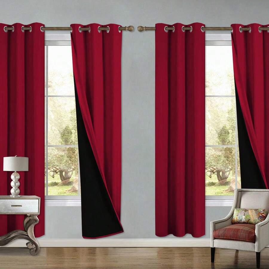 4 Panels 100% Blackout Curtain - Blackout Curtains ulasan dan harga