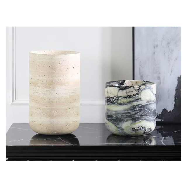 Customized Natural Marble Vase - Home Decor Flowers ulasan dan harga