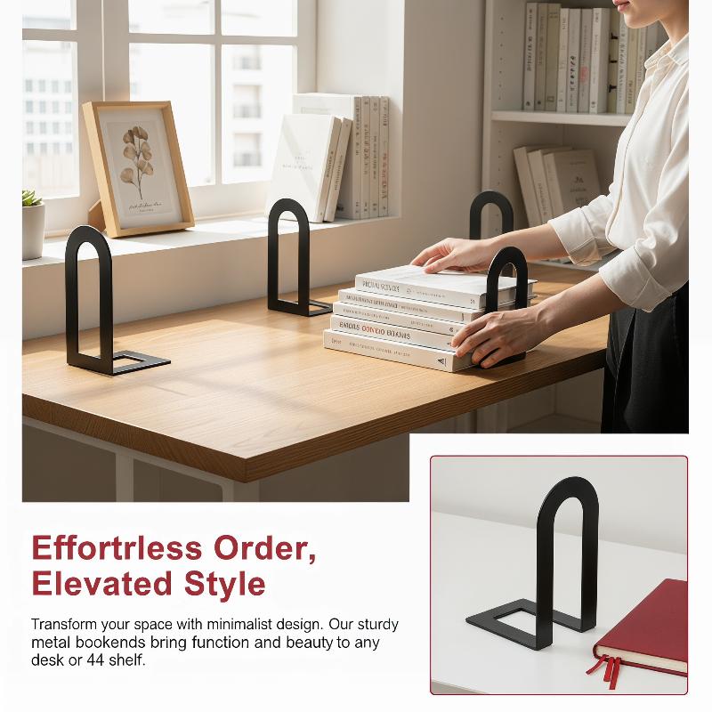 1 Pair L-shaped Iron Bookends  - Aesthetic Bookend ulasan dan harga