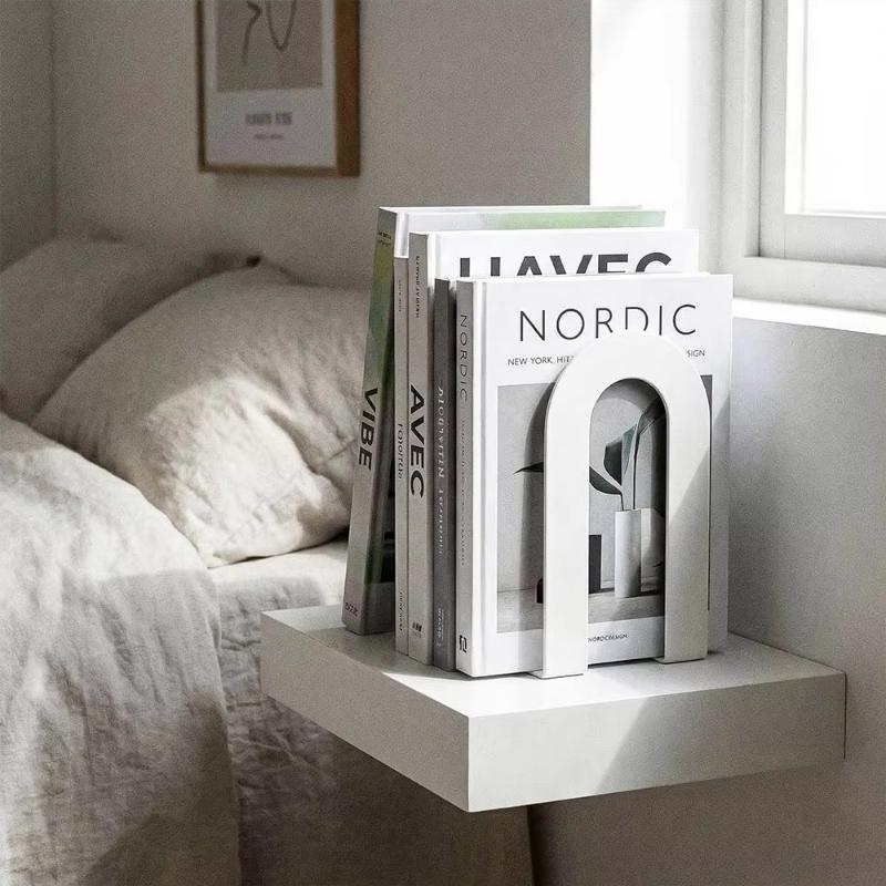 1 Pair L-shaped Iron Bookends  - Aesthetic Bookend ulasan dan harga