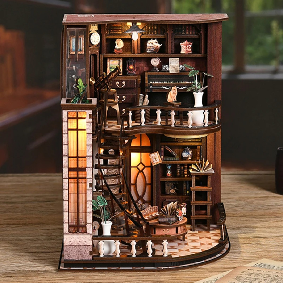 Miniature Book Nook Kit DIY Wo - Aesthetic Bookend ulasan dan harga