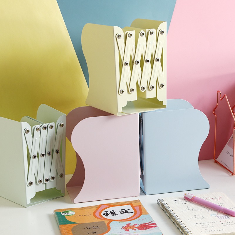 Large Capacity Metal Retractab - Aesthetic Bookend ulasan dan harga