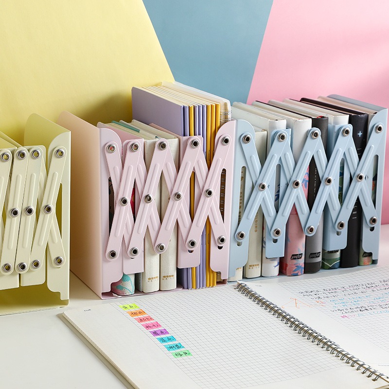 Large Capacity Metal Retractab - Aesthetic Bookend ulasan dan harga