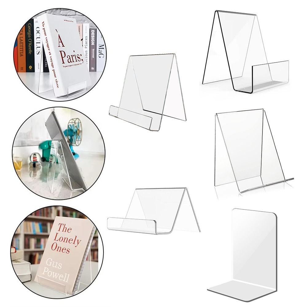 Minimalist Acrylic Book Holder - Aesthetic Bookend ulasan dan harga