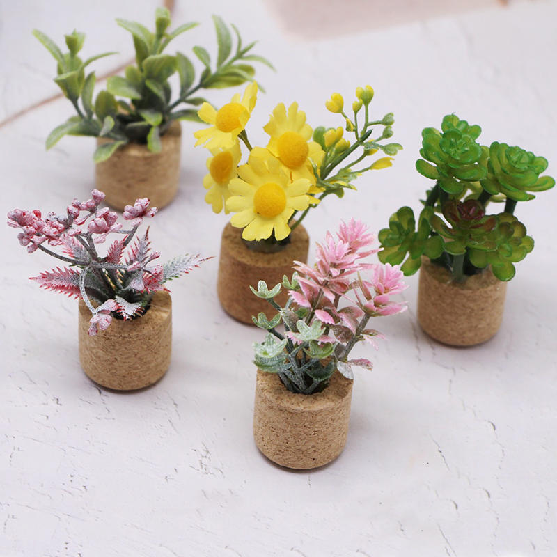 1:12 Dollhouse Simulation Flow - Home Decor Flowers ulasan dan harga