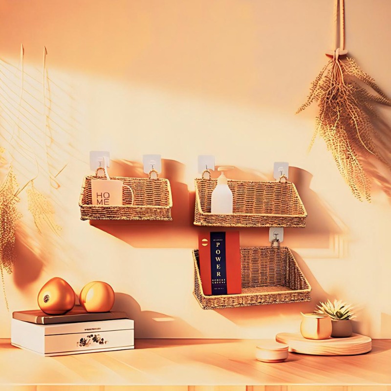 Woven Rattan Hanging Storage B - Home Decor Hampers ulasan dan harga