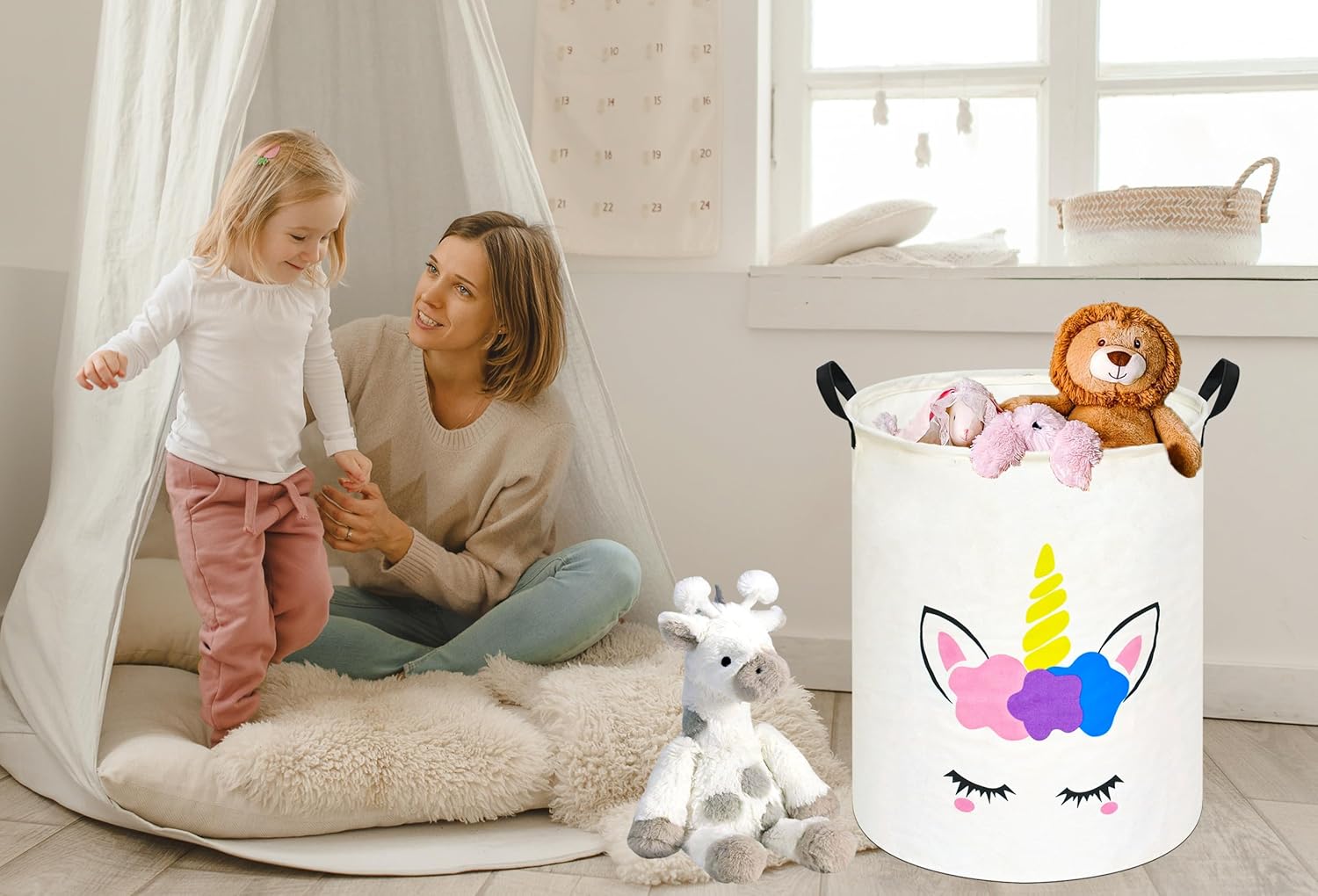 Unicorn Round Laundry Basket S - Home Decor Hampers ulasan dan harga