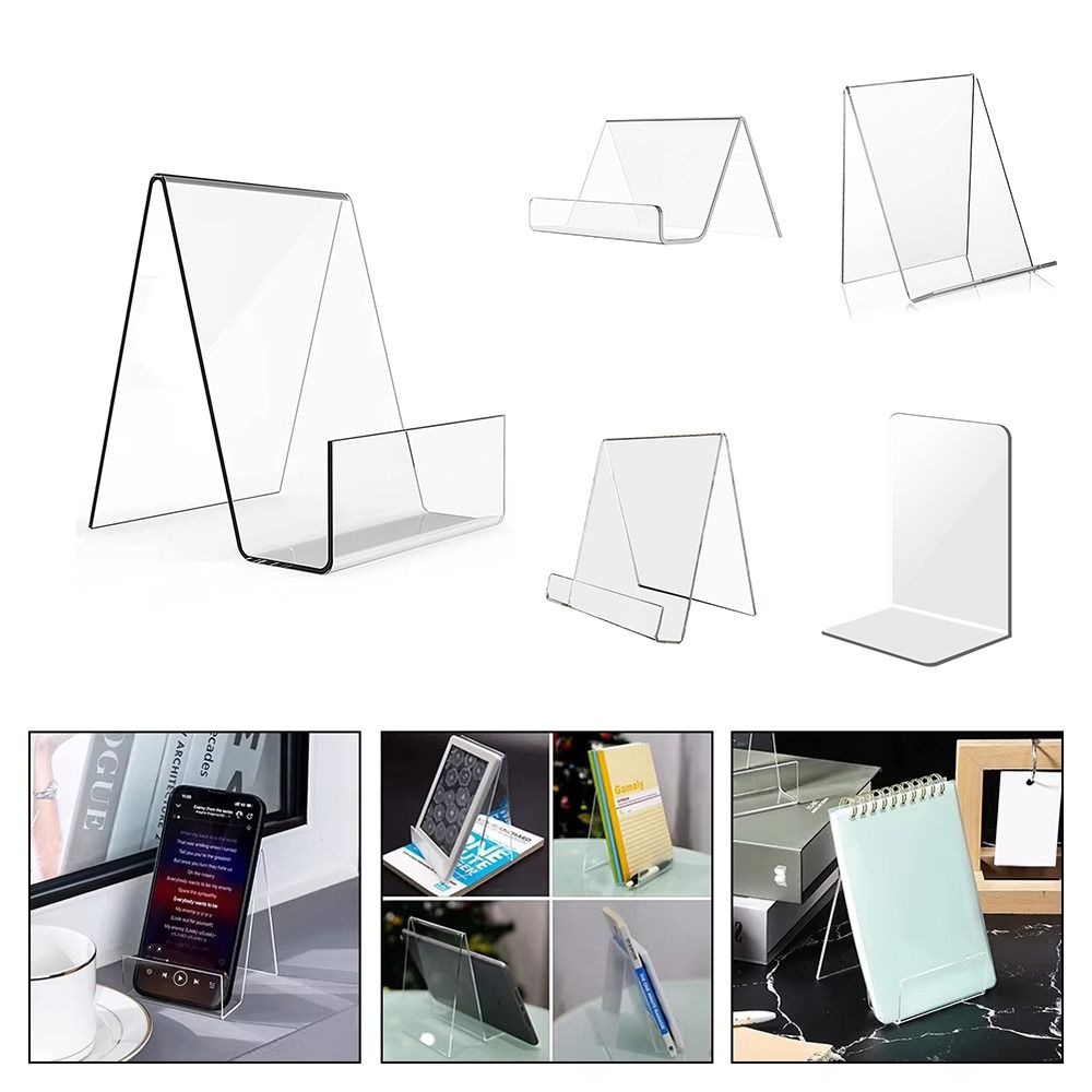 Minimalist Acrylic Book Holder - Aesthetic Bookend ulasan dan harga