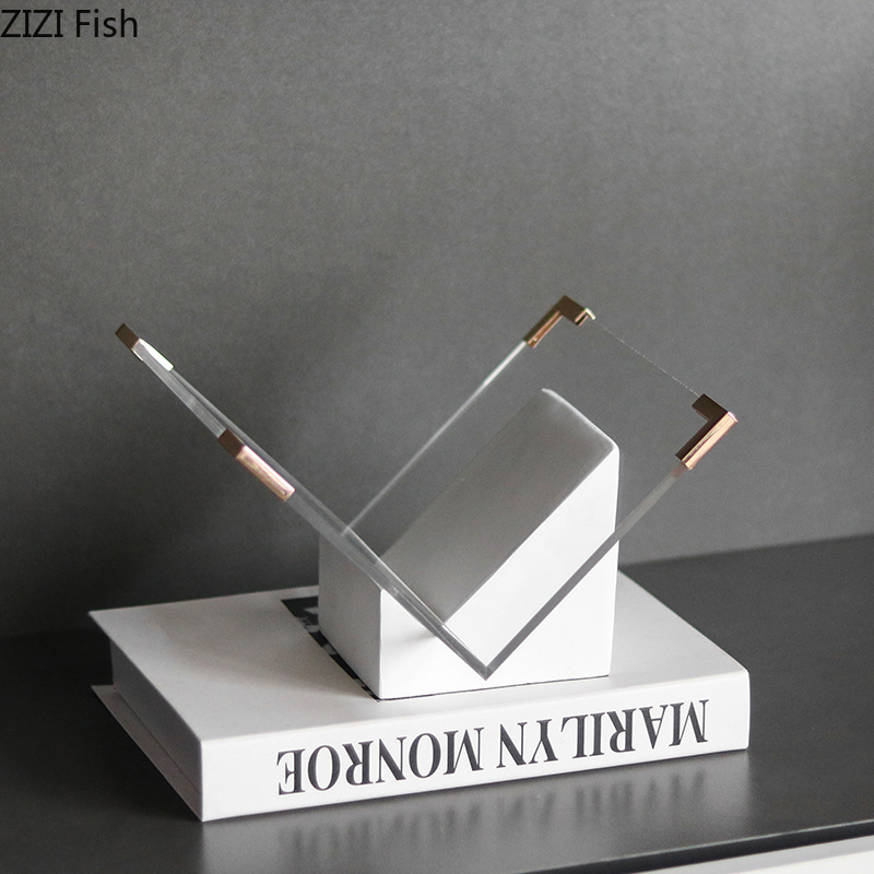 Marble Acrylic Magazine Rack D - Aesthetic Bookend ulasan dan harga
