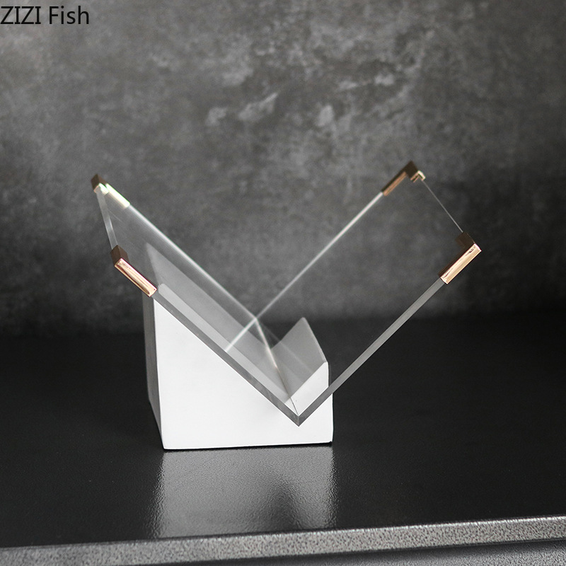 Marble Acrylic Magazine Rack D - Aesthetic Bookend ulasan dan harga
