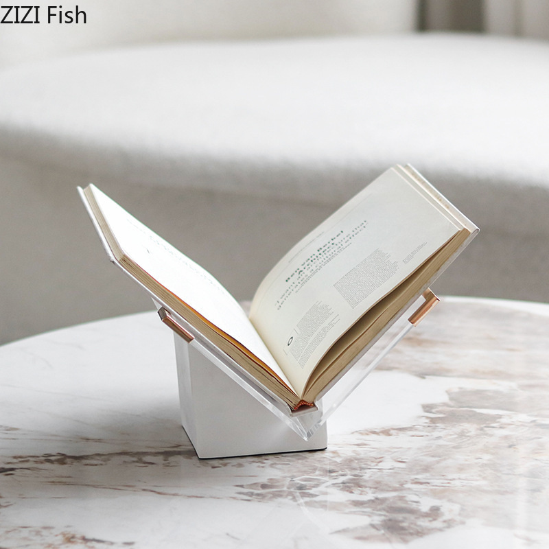 Marble Acrylic Magazine Rack D - Aesthetic Bookend ulasan dan harga