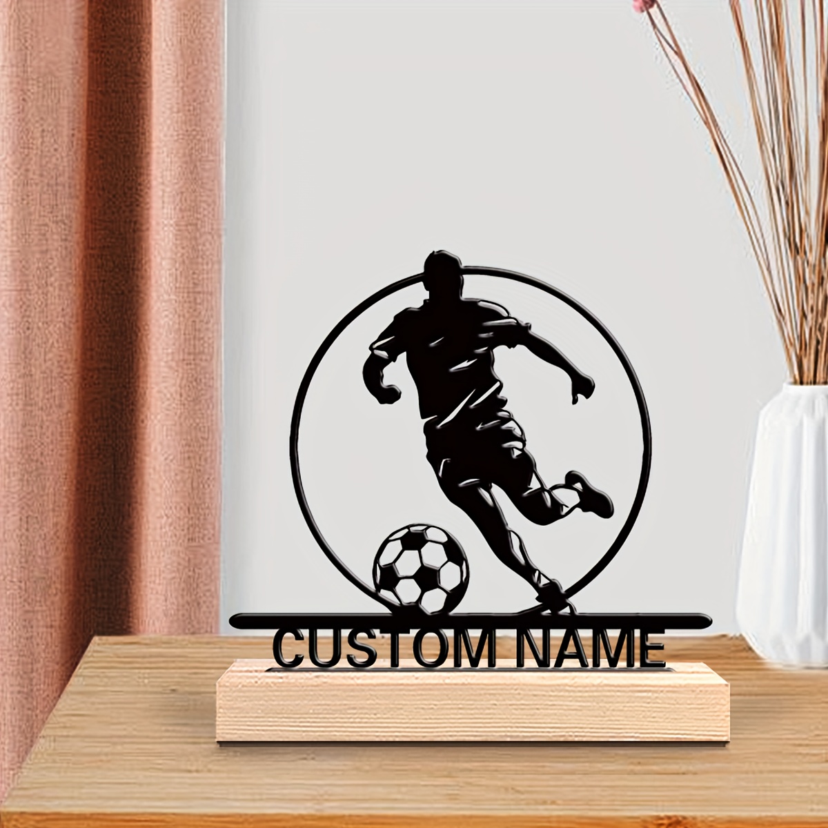 Custom Soccer Player Metal Sta - Home Decor Design Interior ulasan dan harga