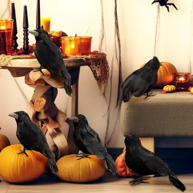 1PC Black Crow Halloween Decor - Home Decor Halloween ulasan dan harga