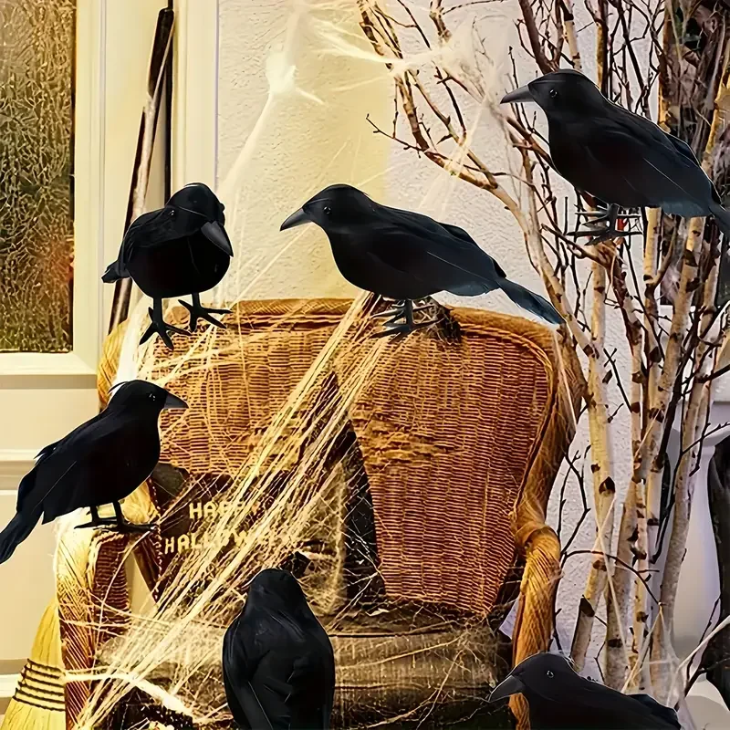 1PC Black Crow Halloween Decor - Home Decor Halloween ulasan dan harga
