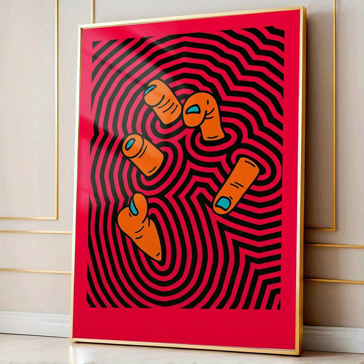 Modern Abstract Finger Art Pos - Home Decor Design Interior ulasan dan harga