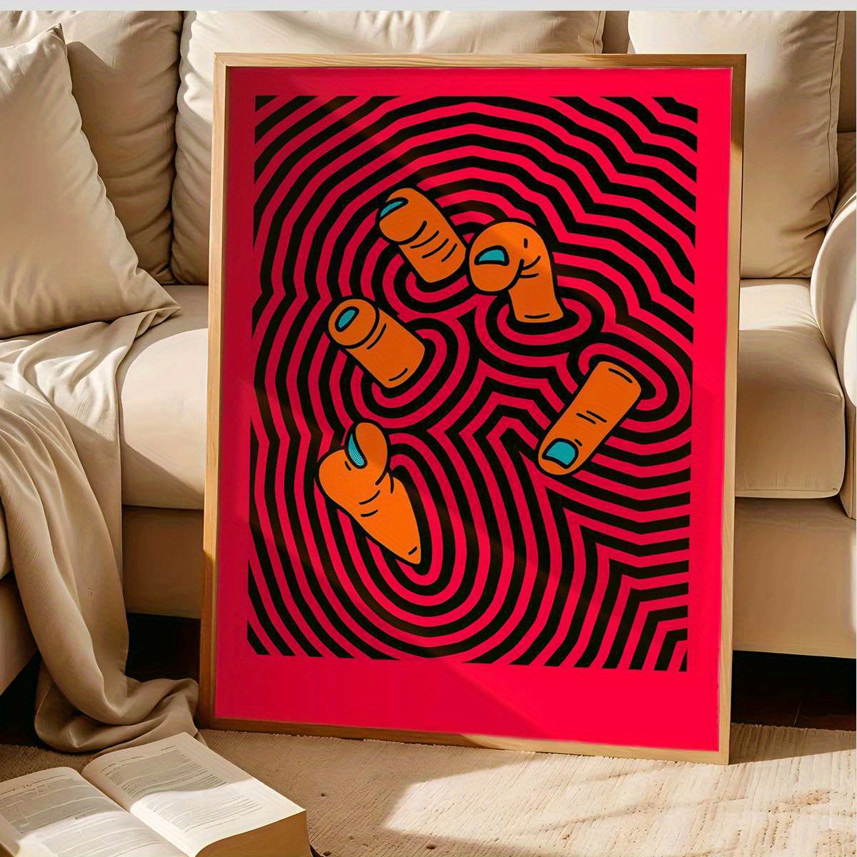 Modern Abstract Finger Art Pos - Home Decor Design Interior ulasan dan harga