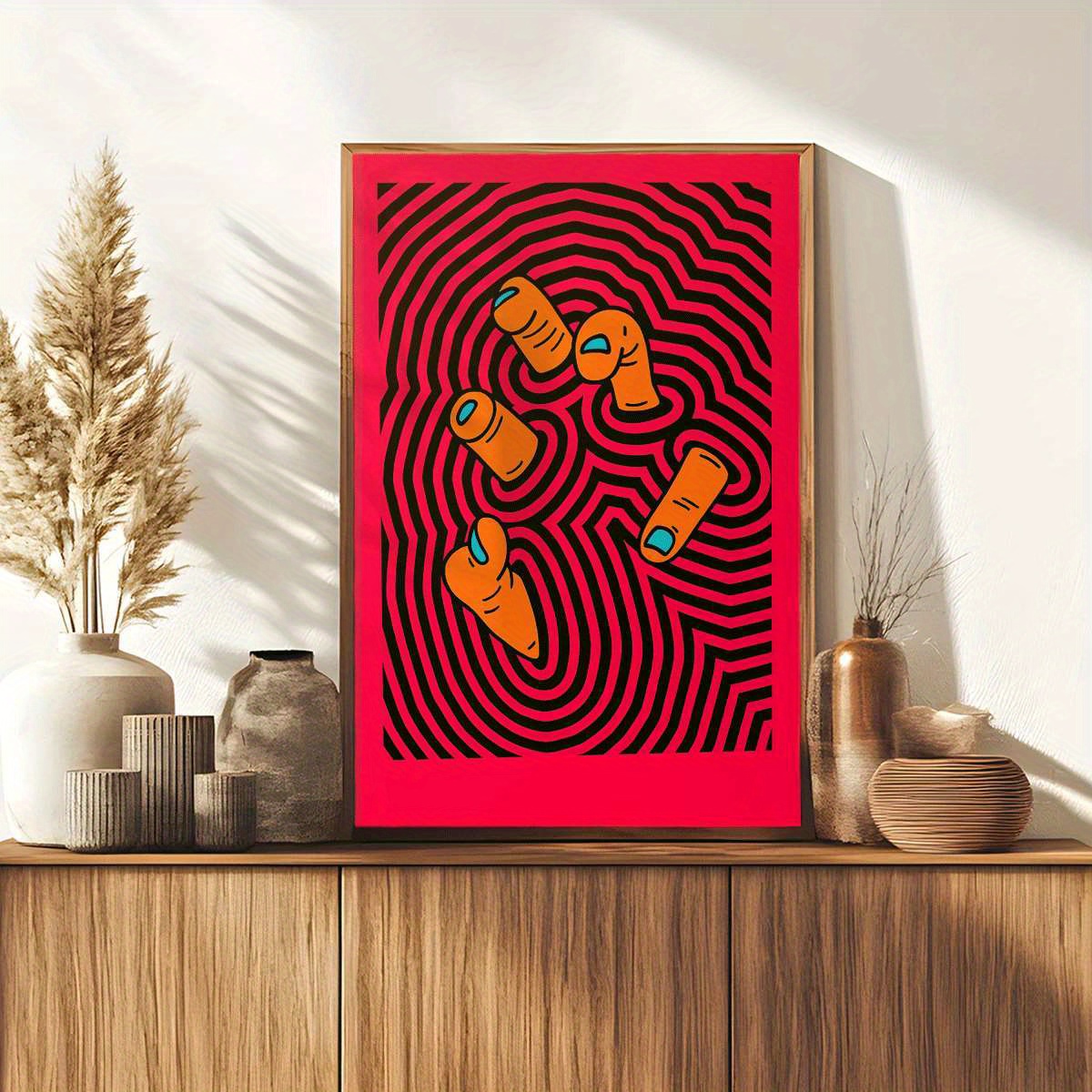 Modern Abstract Finger Art Pos - Home Decor Design Interior ulasan dan harga