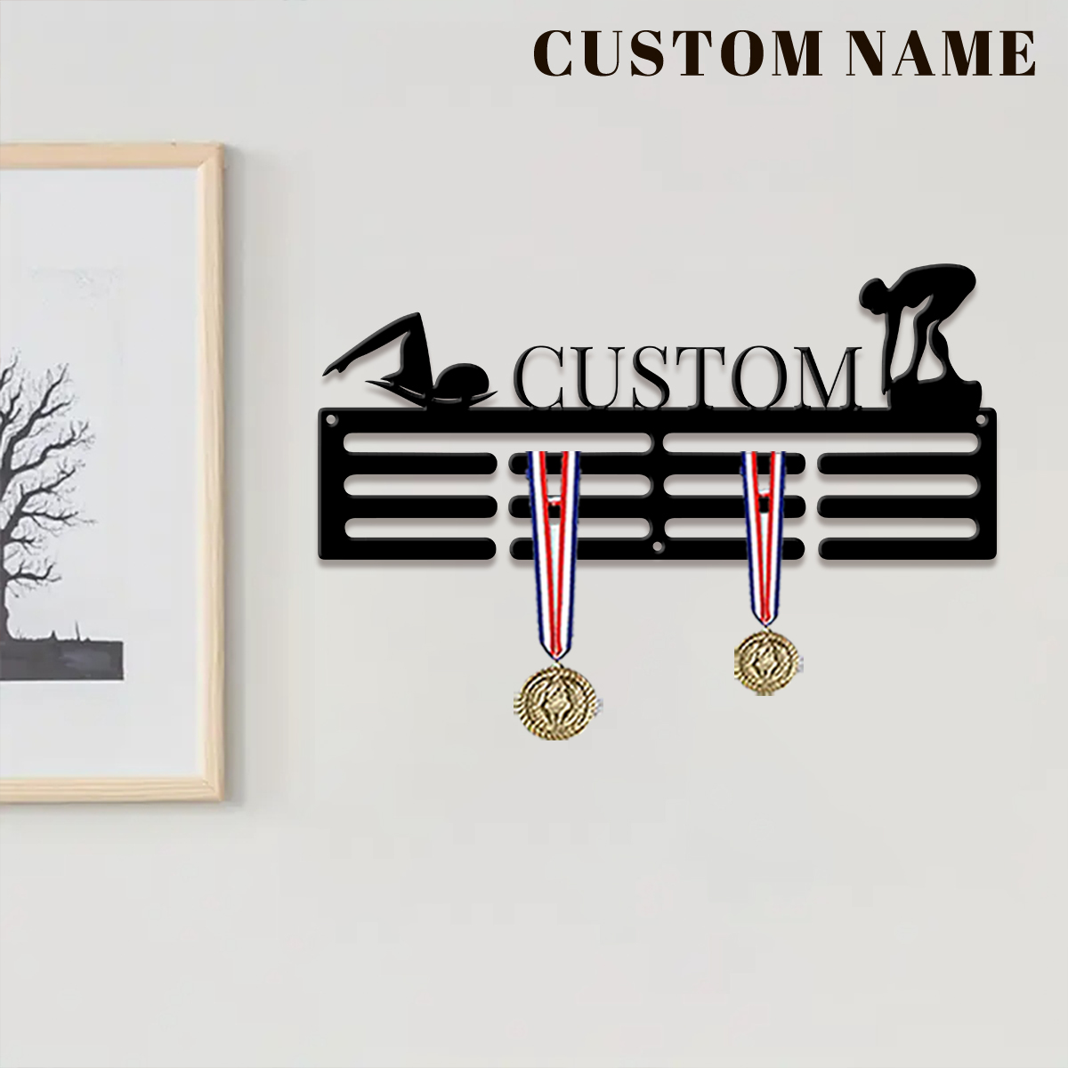 1pc Custom Swimming Metal Meda - Home Decor Halloween ulasan dan harga