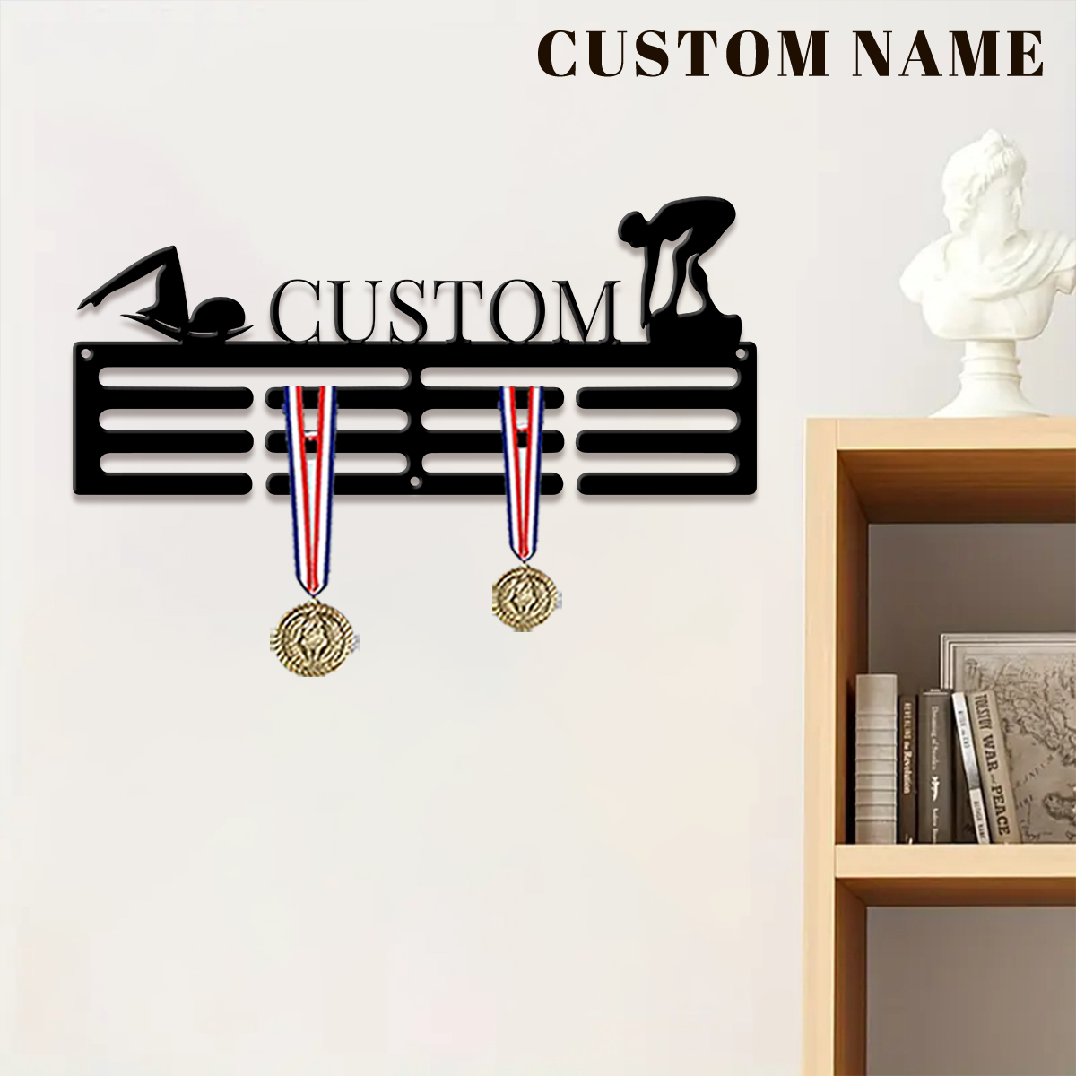 1pc Custom Swimming Metal Meda - Home Decor Halloween ulasan dan harga
