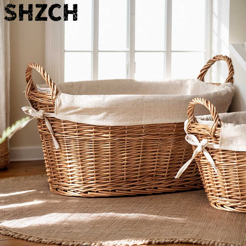 ‌Rattan Dirty Clothes Hamper,  - Home Decor Hampers ulasan dan harga