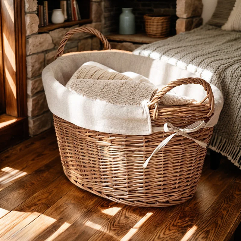 ‌Rattan Dirty Clothes Hamper,  - Home Decor Hampers ulasan dan harga
