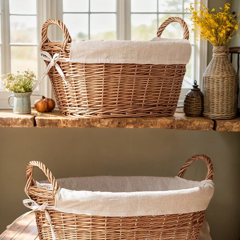 ‌Rattan Dirty Clothes Hamper,  - Home Decor Hampers ulasan dan harga