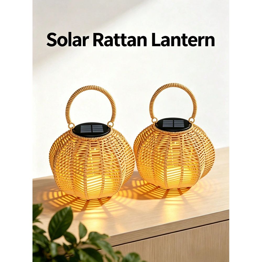 Rattan Solar Ambient Light For - Home Decor Rattan ulasan dan harga