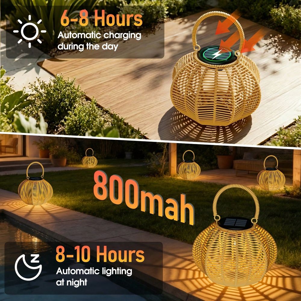 Rattan Solar Ambient Light For - Home Decor Rattan ulasan dan harga