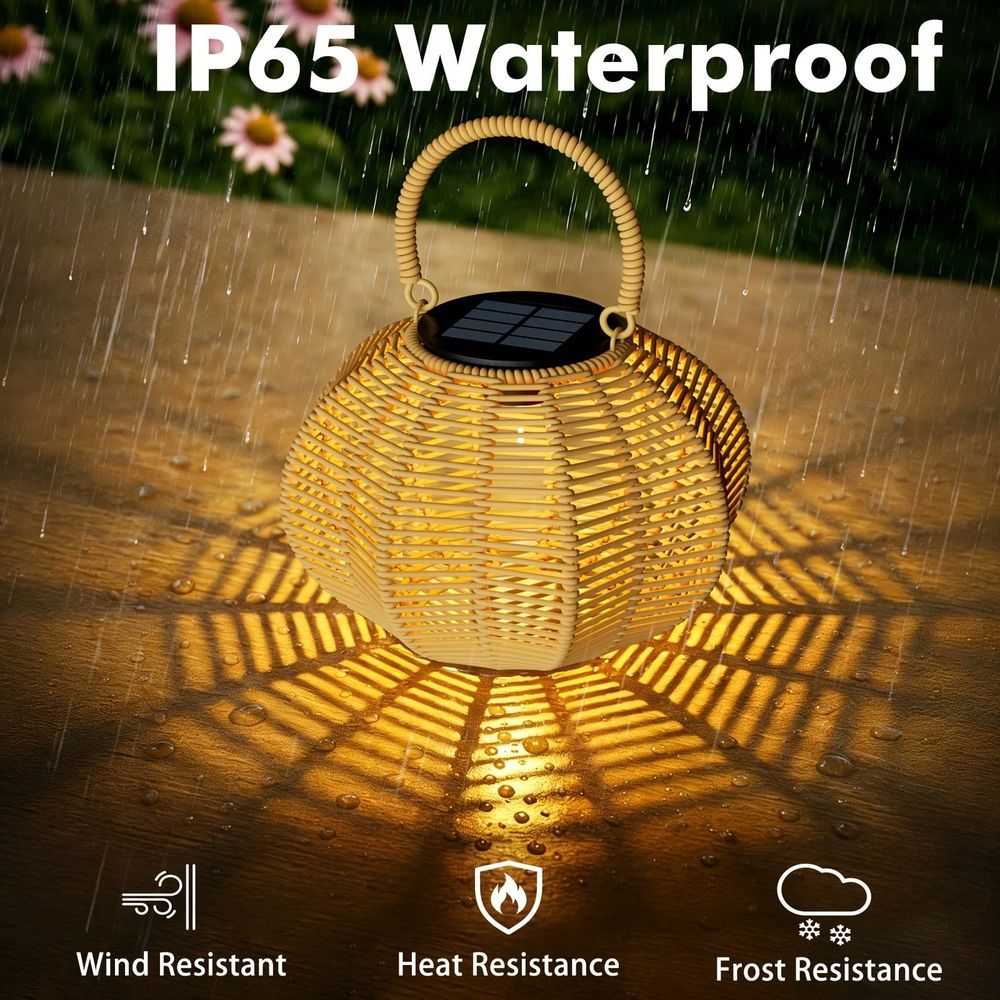 Rattan Solar Ambient Light For - Home Decor Rattan ulasan dan harga