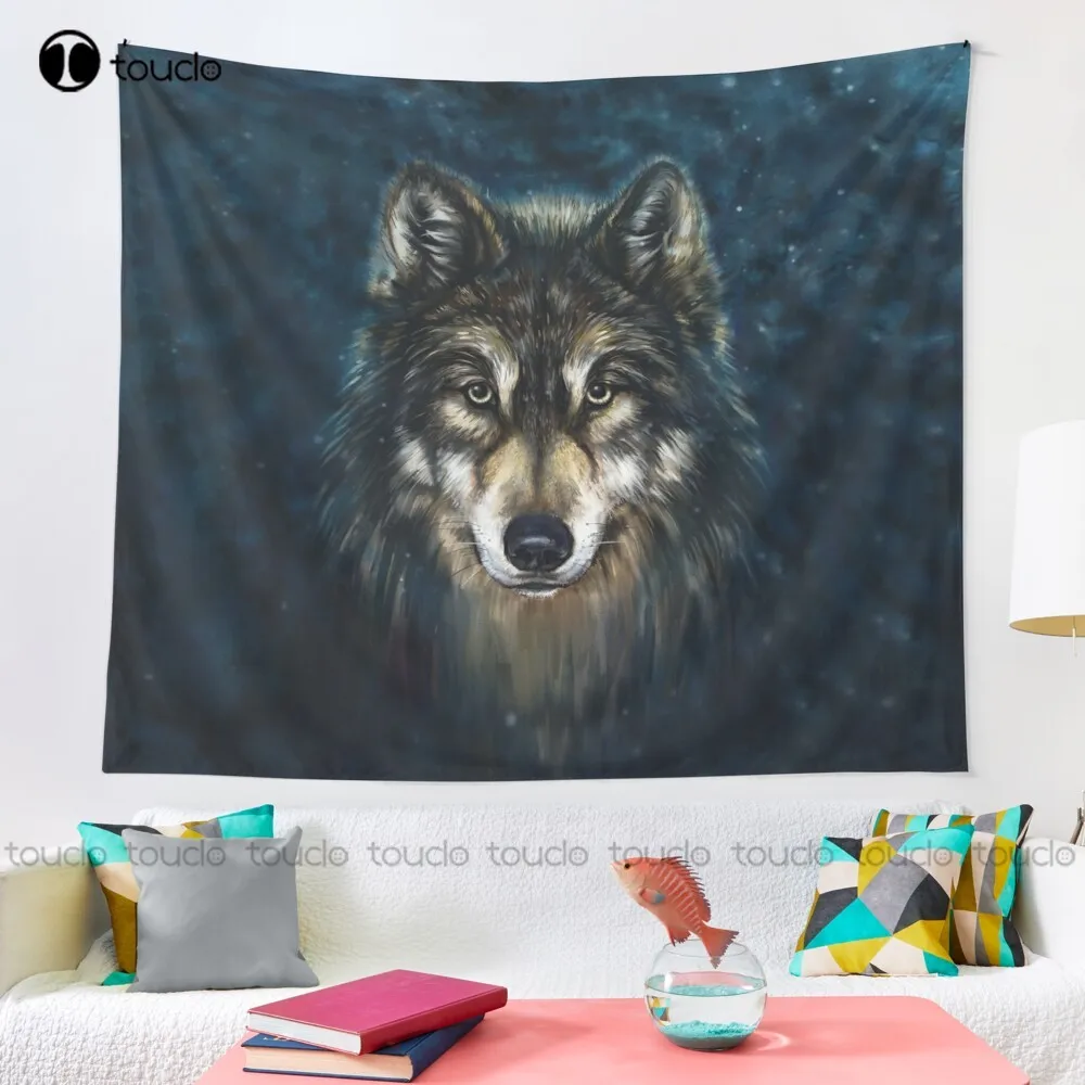 Artistic Wolf Face Tapestry Ta - Home Decor Website Free ulasan dan harga