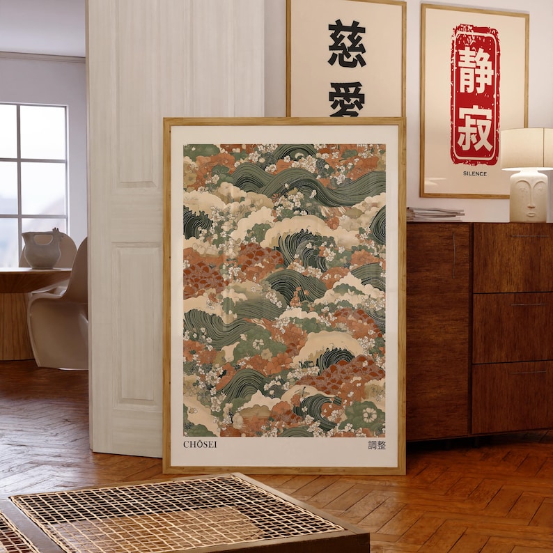 2pcs Japandi Zen Canvas Wall A - Home Decor Design Interior ulasan dan harga