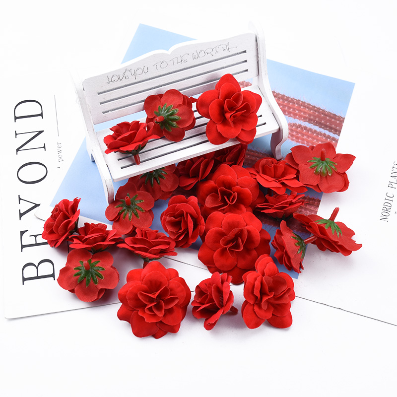 10/20 Pieces Silk Roses Head H - Home Decor Flowers ulasan dan harga
