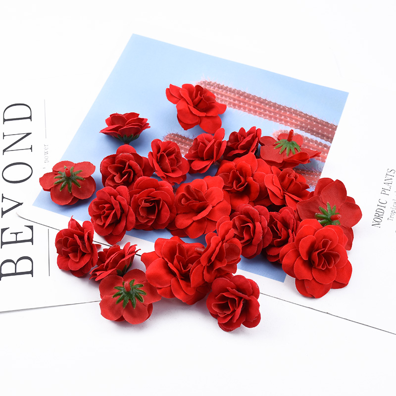 10/20 Pieces Silk Roses Head H - Home Decor Flowers ulasan dan harga