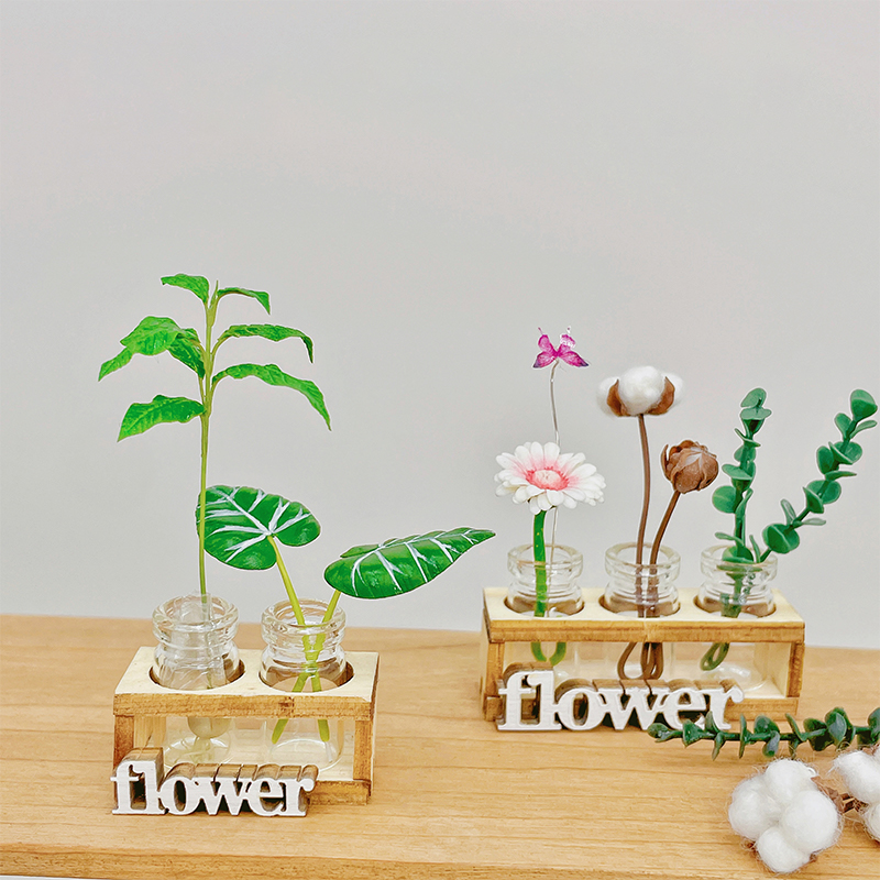 1Set 1:12 Dollhouse Miniature  - Home Decor Flowers ulasan dan harga