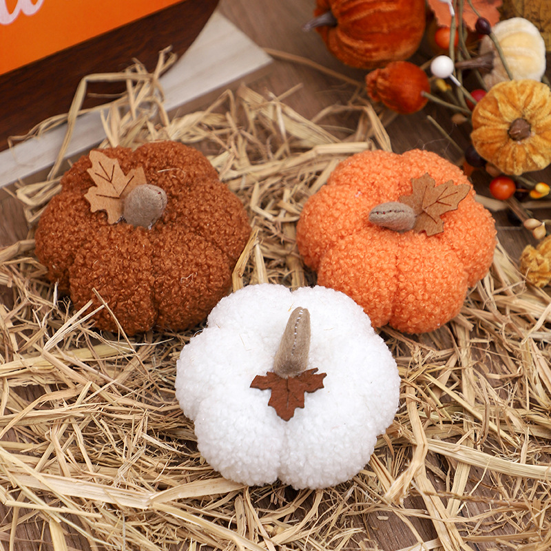 Fluffy Pumpkin Plush Halloween - Home Decor Halloween ulasan dan harga
