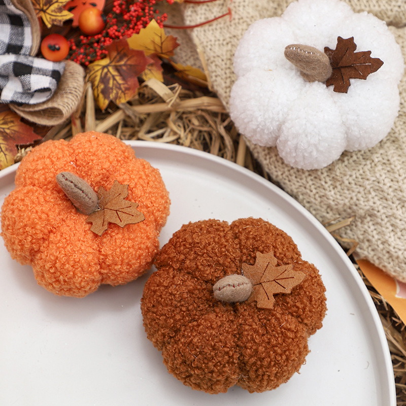 Fluffy Pumpkin Plush Halloween - Home Decor Halloween ulasan dan harga