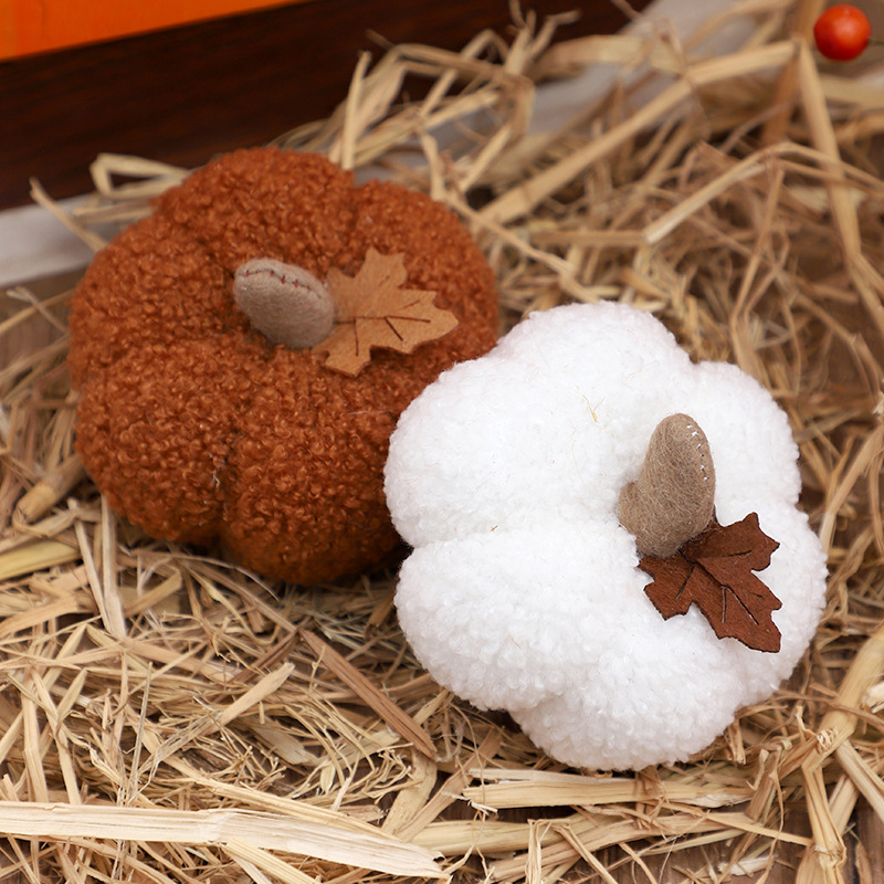 Fluffy Pumpkin Plush Halloween - Home Decor Halloween ulasan dan harga