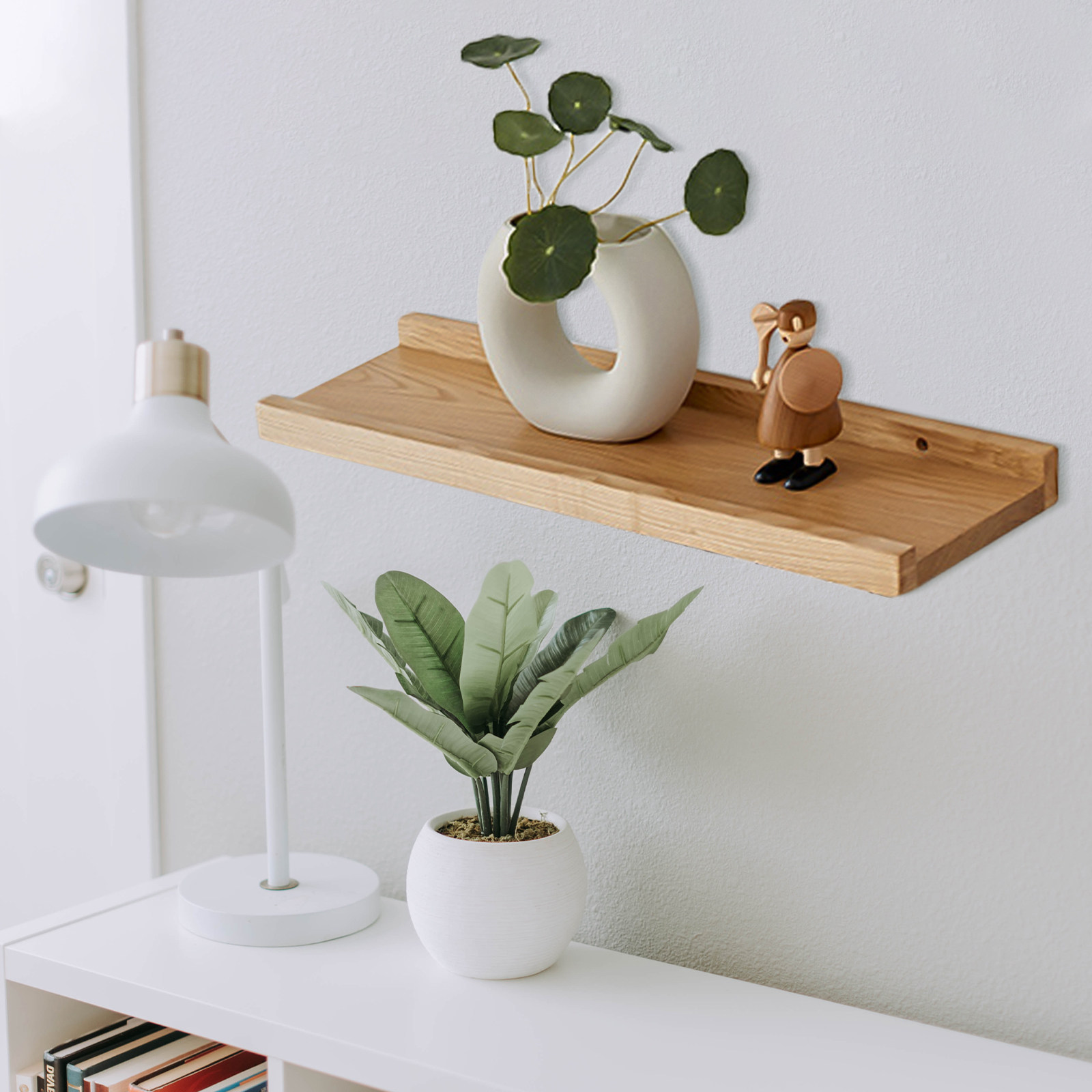 Wooden Wall Shelf Small Floati - Floating Shelves ulasan dan harga