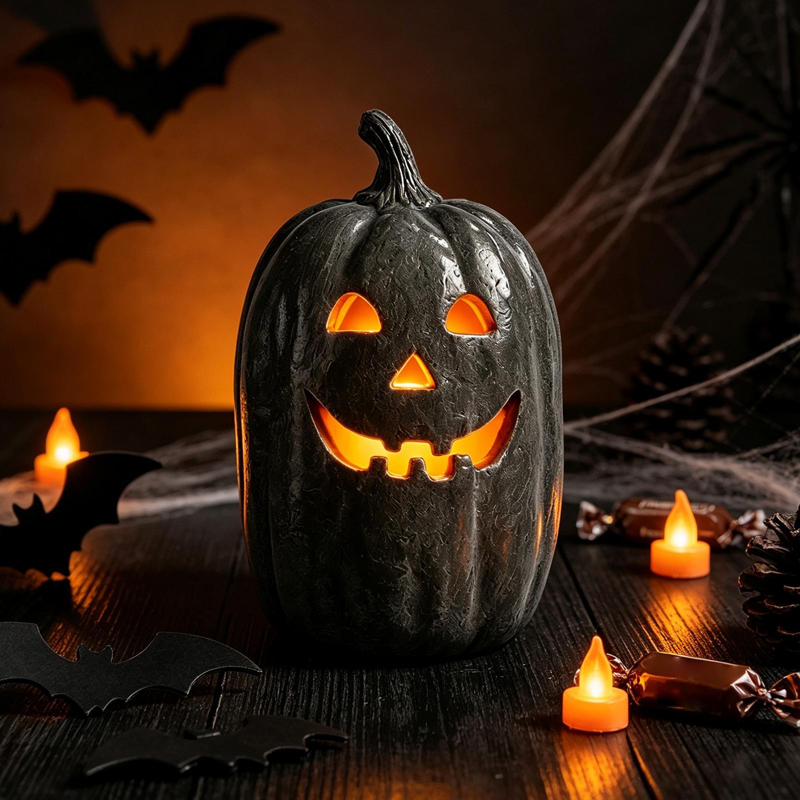 Halloween Pumpkin Decor Resin  - Home Decor Halloween ulasan dan harga