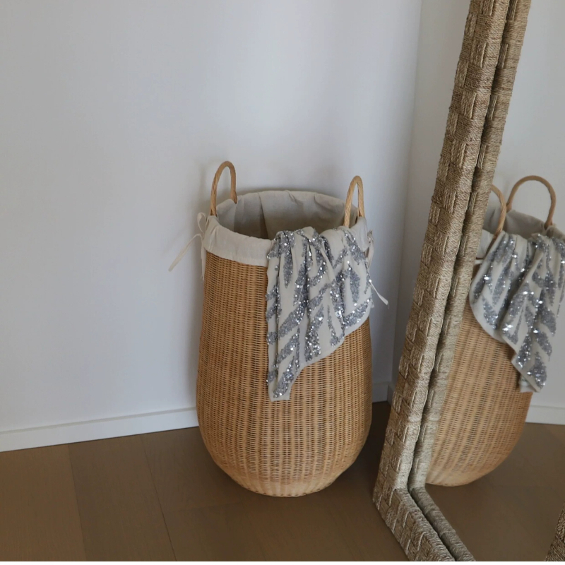 Ins Style Rattan Laundry Baske - Home Decor Hampers ulasan dan harga